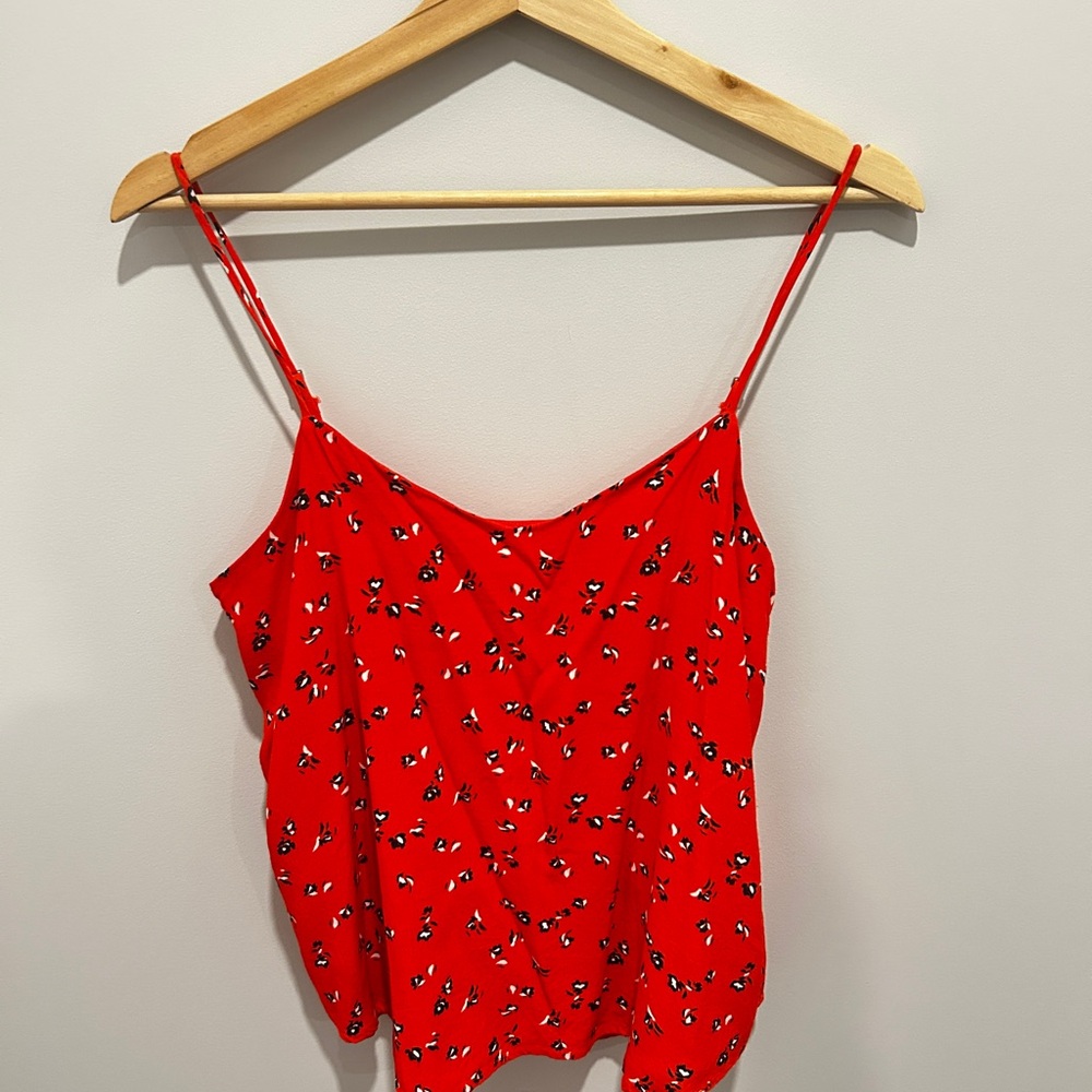 GAP Red Sleeveless Crop Camisole